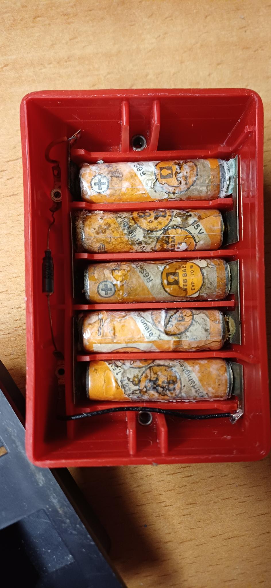 Batteries from the NVA fieldtelephone