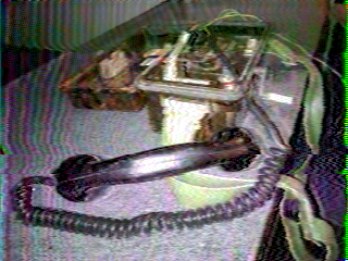 SSTV image of the NVA field telephone outside on a balcony